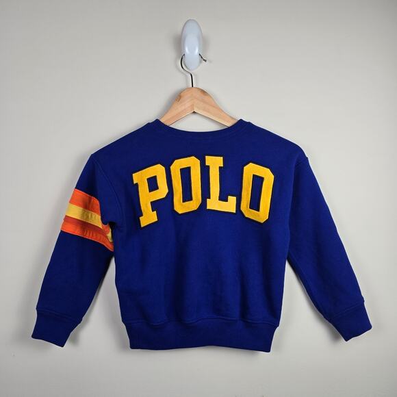 Polo Ralph Lauren Girls Logo Fleece Sweatshirt Size 5 Pullover - Picture 3 of 4